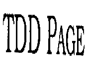 TDD PAGE