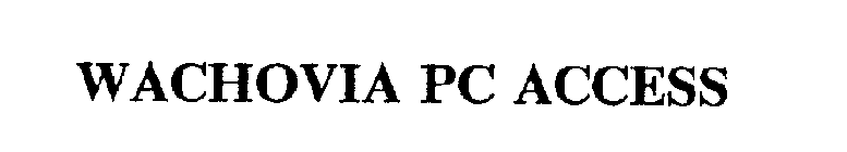WACHOVIA PC ACCESS