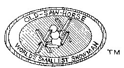 OLD-SAW-HORSE WORLDS SMALLEST SNOWMAN