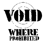 VOID WHERE PROHIBITED