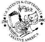 U.S. PATENTS & COPYRIGHTS 1790 1990 CREATIVE AMERICA