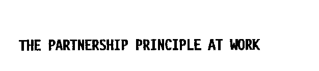 THE PARTNERSHIP PRINCIPLE AT WORK