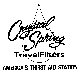 CRYSTAL SPRING TRAVELFILTERS AMERICA'S THIRST AID STATION
