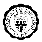 UNIVERSITY OF SAN DIEGO A.D.1949 EMITTE SPIRITUM TUUM