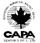 CANADIAN AMERICAN PACIFIC ASIAN CAPA VENTURES INT'L, LTD.