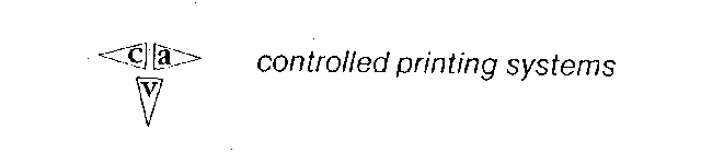 CAV CONTROLLED PRINTING SYSTEMS