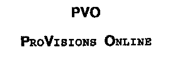 PVO PROVISIONS ONLINE