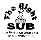 THE RIGHT SUB ANY TIME IS THE RIGHT TIME FOR THE RIGHT SUB!