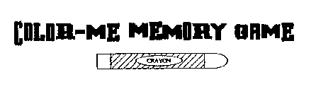 COLOR-ME MEMORY GAME CRAYON