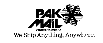 PAK MAIL CENTERS OF AMERICA WE SHIP ANYTHING, ANYWHERE.