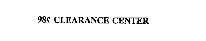 98 (CENT SYMBOL) CLEARANCE CENTER