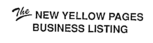 THE NEW YELLOW PAGES BUSINESS LISTING