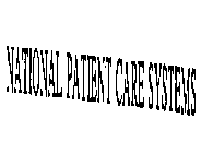NATIONAL PATIENT CARE SYSTEMS
