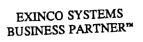 EXINCO SYSTEMS BUSINESS PARTNER