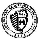 USF UNIVERSITAS SANCTI FRANCISCI IN CAL. 1855