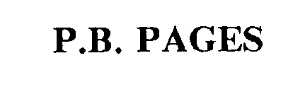P.B. PAGES