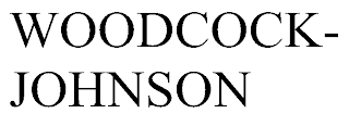 WOODCOCK-JOHNSON