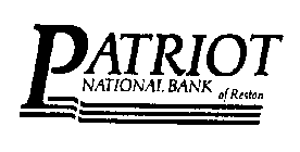 PATRIOT NATIONAL BANK OF RESTON