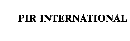 PIR INTERNATIONAL