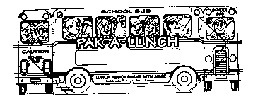 PAK-A-LUNCH SCHOOL BUS CAUTION LUNCH ASSORTMENT WITH JUICE INDIVIDUALLY PACKAGED BRAND NAMES