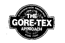 THE GORE-TEX APPROACH EXPERIENCE WORKING FOR YOU
