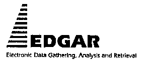 EDGAR ELECTRONIC DATA GATHERING, ANALYSIS AND RETRIEVAL