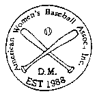 D.M. EST 1988 AMERICAN WOMEN'S BASEBALL ASSOC., INC.