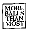 MORE BALLS THAN MOST
