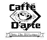 CAFFE D'ARTE TASTE THE DIFFERENCE!