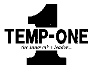 TEMP-ONE 1 THE INNOVATIVE LEADER...