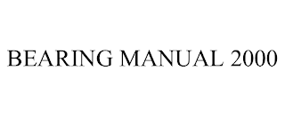 BEARING MANUAL 2000