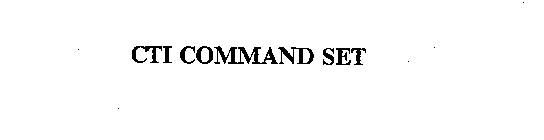 CTI COMMAND SET