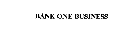 BANK ONE BUSINESS