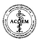 AMERICAN COLLEGE OF OCCUPATIONAL AND ENVIRONMENTAL MEDICINE ACOEM 1916
