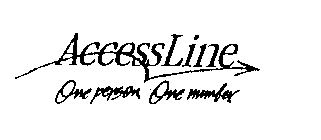 ACCESSLINE ONE PERSON, ONE NUMBER.