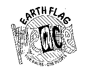 EARTH FLAG PEACE FIVE RACES-ONE PEOPLE