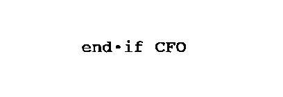 END-IF CFO
