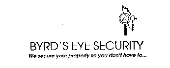 BYRD'S EYE SECURITY WE SECURE YOUR PROPERTY SO YOU DON'T HAVE TO...