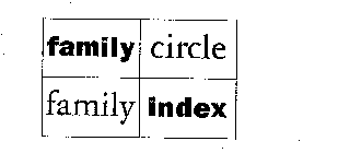 FAMILY CIRCLE FAMILY INDEX