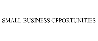 SMALL BUSINESS OPPORTUNITIES