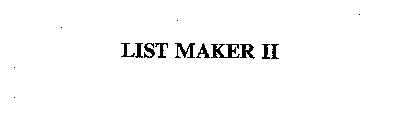 LIST MAKER II