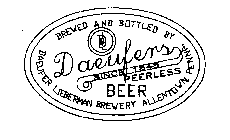 BREWED AND BOTTLED DAEUFERS LIEBERMAN BREWERY ALLENTOWN, PENNA. DAEUFERS SINCE 1848 PEERLESS BEER