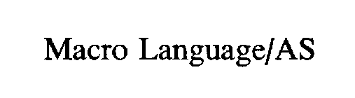 MACRO LANGUAGE/AS