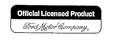 FORD MOTOR COMPANY OFFICIAL LICENSED PRODUCT