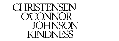 CHRISTENSEN O'CONNOR JOHNSON KINDNESS