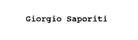 GIORGIO SAPORITI
