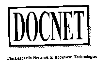 DOCNET THE LEADER IN NETWORK & DOCUMENTTECHNOLOGIES