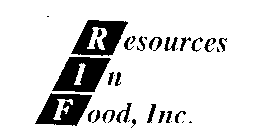 RESOURCES IN FOOD, INC