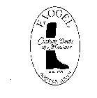 E. VOGEL BOOTS & SHOES CUSTOM BOOTS TO MEASURE SINCE 1879