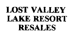 LOST VALLEY LAKE RESORT RESALES